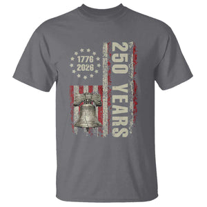 250th Anniversary USA T Shirt Patriotic Liberty Bell 1776 2026 American Flag TS14 Charcoal Print Your Wear