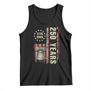 250th Anniversary USA Tank Top Patriotic Liberty Bell 1776 2026 American Flag TS14 Black Print Your Wear