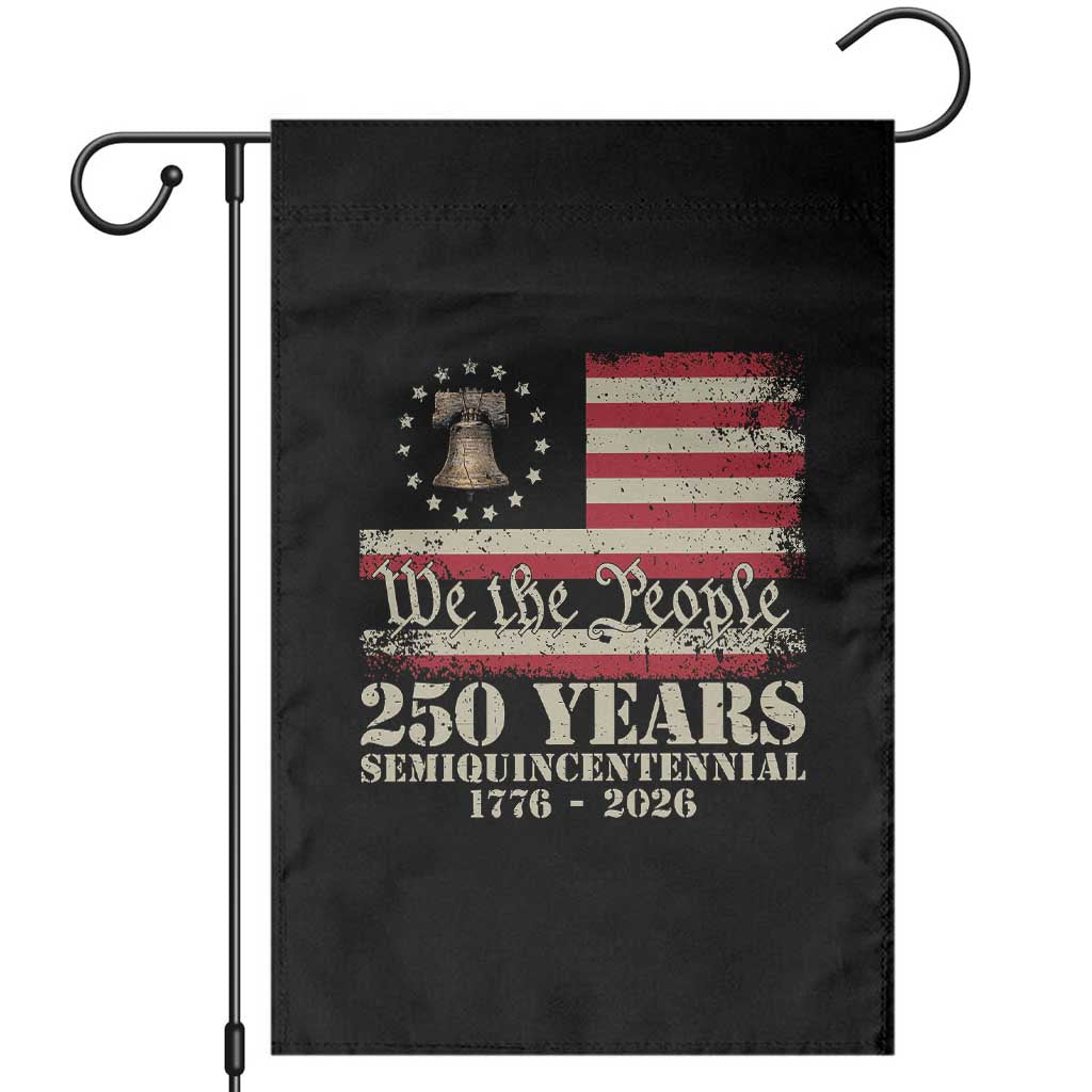 250th Anniversary USA Garden Flag Patriotic Liberty Bell 1776 2026 Independence Day TS14 Black Print Your Wear