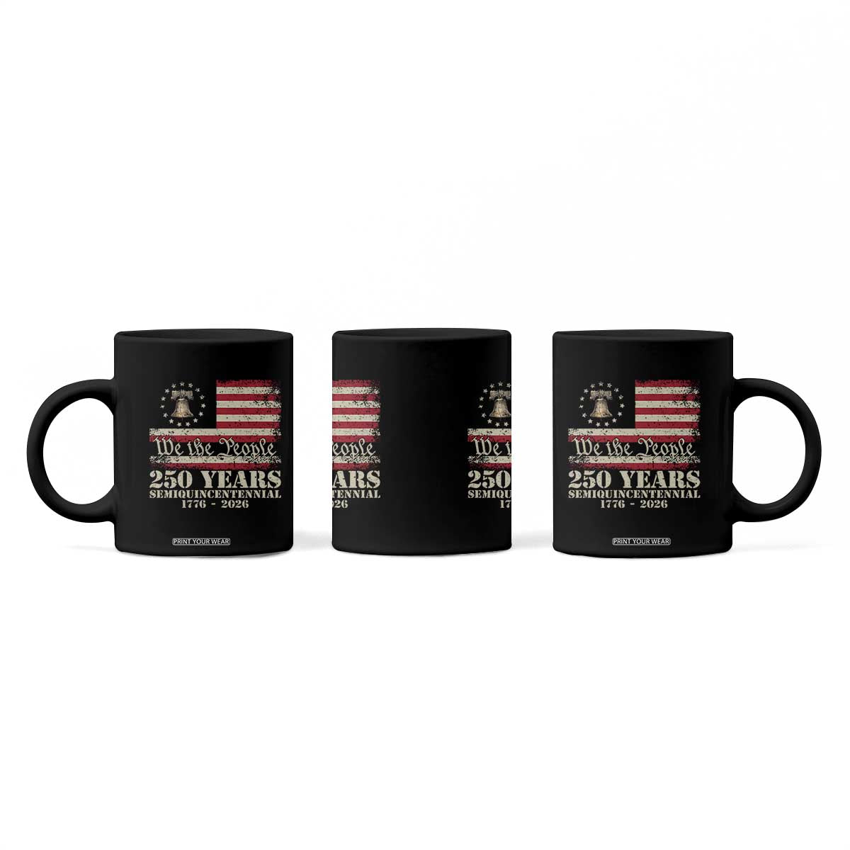 250th Anniversary USA Coffee Mug Patriotic Liberty Bell 1776 2026 Independence Day TS14 Print Your Wear