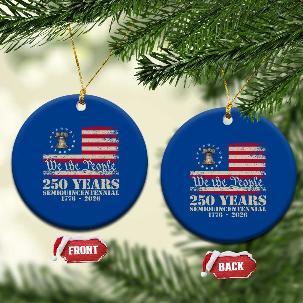 250th Anniversary USA Ceramic Ornament Patriotic Liberty Bell 1776 2026 Independence Day TS14 1pc Blue Print Your Wear
