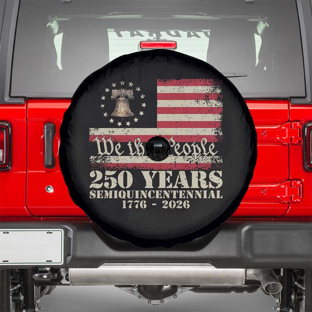 250th Anniversary USA Spare Tire Cover Patriotic Liberty Bell 1776 2026 Independence Day TS14 Black Print Your Wear