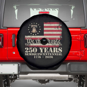 250th Anniversary USA Spare Tire Cover Patriotic Liberty Bell 1776 2026 Independence Day TS14 Black Print Your Wear