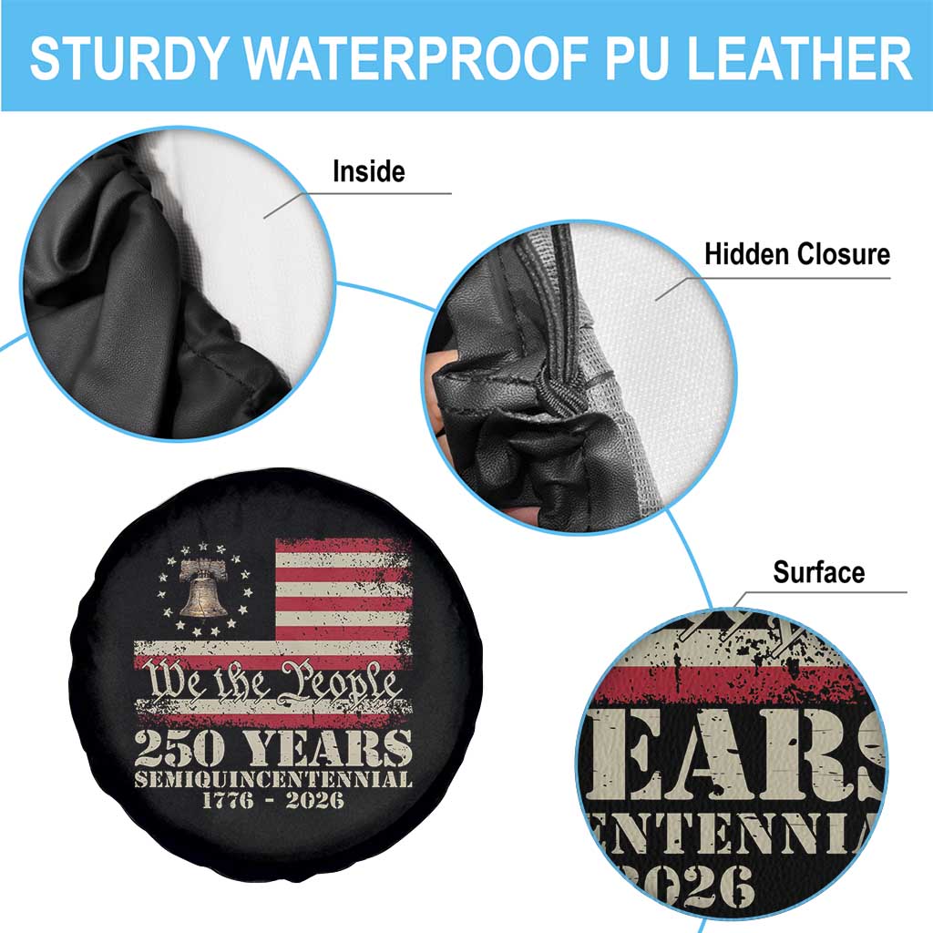 250th Anniversary USA Spare Tire Cover Patriotic Liberty Bell 1776 2026 Independence Day TS14 Print Your Wear
