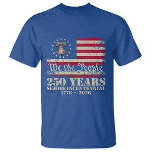 250th Anniversary USA T Shirt Patriotic Liberty Bell 1776 2026 Independence Day TS14 Royal Blue Print Your Wear