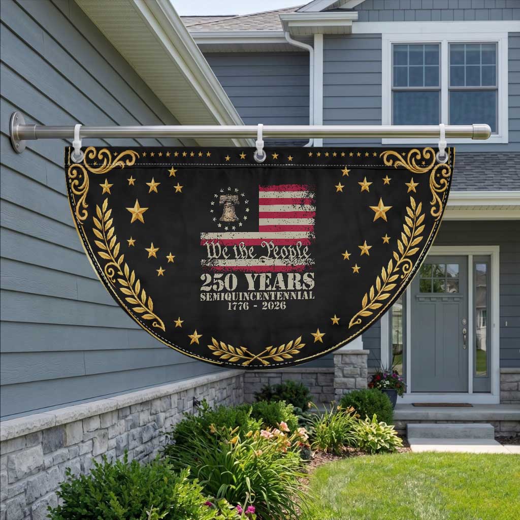 250th Anniversary USA Patriotic Fan Flag Liberty Bell 1776 2026 Independence Day