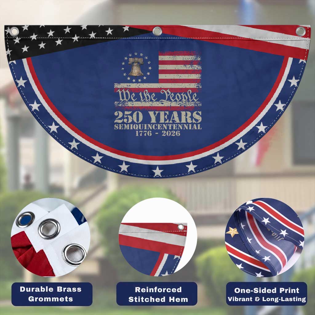 250th Anniversary USA Patriotic Fan Flag Liberty Bell 1776 2026 Independence Day
