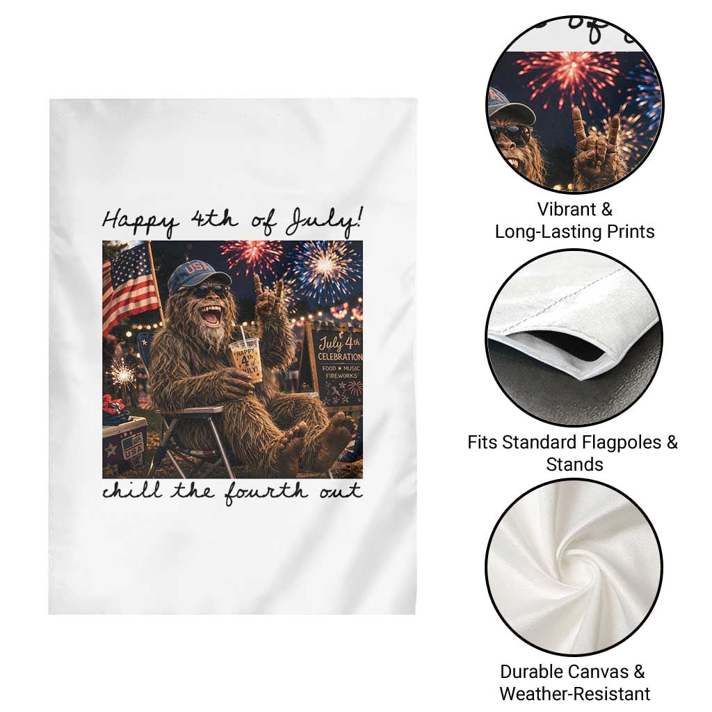 Funny Bigfoot 4th of July Garden Flag Patriotic Sasquatch American Flag Party Festival TS14 Print Your Wear