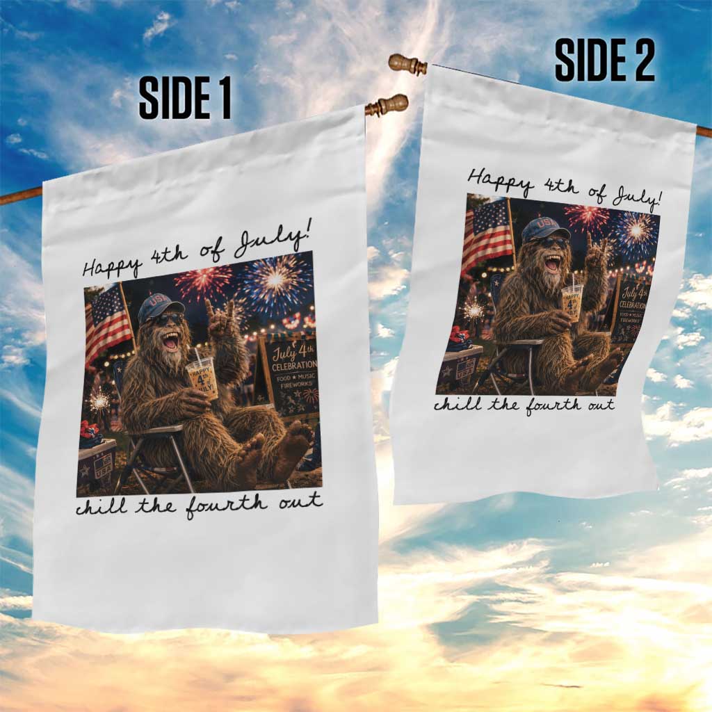 Funny Bigfoot 4th of July Garden Flag Patriotic Sasquatch American Flag Party Festival TS14 Print Your Wear