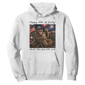 Funny Bigfoot 4th of July Hoodie Patriotic Sasquatch American Flag Party Festival TS14 White Print Your Wear