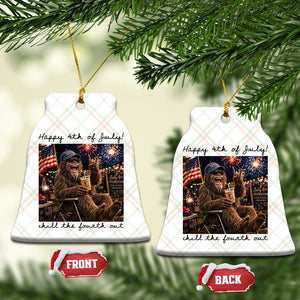 Funny Bigfoot 4th of July Ceramic Ornament Patriotic Sasquatch American Flag Party Festival TS14 Print Your Wear