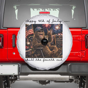 Funny Bigfoot 4th of July Spare Tire Cover Patriotic Sasquatch American Flag Party Festival TS14 White Print Your Wear