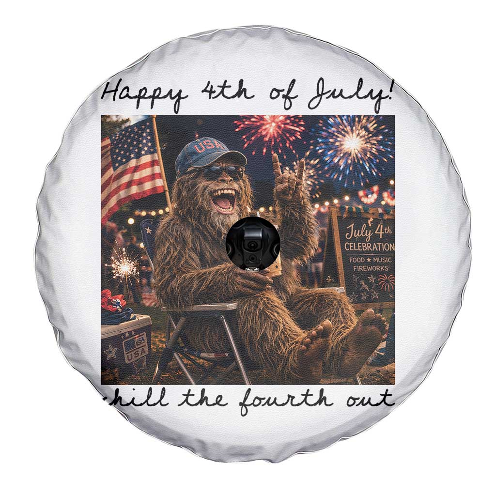 Funny Bigfoot 4th of July Spare Tire Cover Patriotic Sasquatch American Flag Party Festival TS14 Print Your Wear