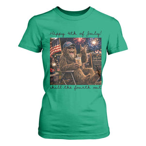 Funny Bigfoot 4th of July T Shirt For Women Patriotic Sasquatch American Flag Party Festival TS14 Irish Green Print Your Wear