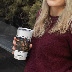 Funny Bigfoot 4th of July Tumbler Cup Patriotic Sasquatch American Flag Party Festival TS14 Print Your Wear