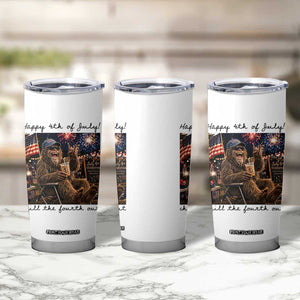Funny Bigfoot 4th of July Tumbler Cup Patriotic Sasquatch American Flag Party Festival TS14 Print Your Wear