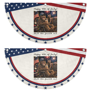 Funny Bigfoot 4th of July Patriotic Fan Flag Sasquatch American Flag Party Festival