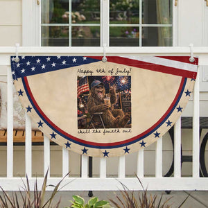 Funny Bigfoot 4th of July Patriotic Fan Flag Sasquatch American Flag Party Festival