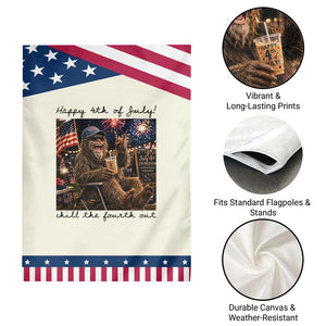 Funny Bigfoot 4th of July Patriotic Garden Flag Patriotic Sasquatch American Flag Party Festival TS14 Print Your Wear