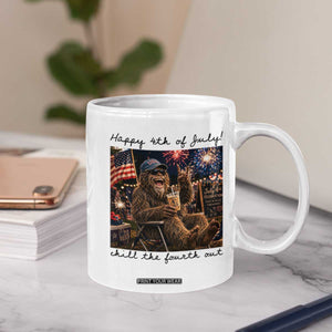 Funny Bigfoot 4th of July Coffee Mug Patriotic Sasquatch American Flag Party Festival TS14 Print Your Wear