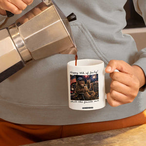 Funny Bigfoot 4th of July Coffee Mug Patriotic Sasquatch American Flag Party Festival TS14 Print Your Wear