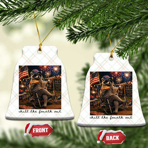 4th of July Raccoon Ceramic Ornament Chill The Fourth Out TS14 Print Your Wear