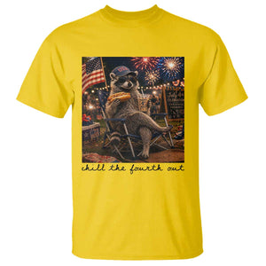 4th of July Raccoon T Shirt Chill The Fourth Out TS14 Daisy Print Your Wear