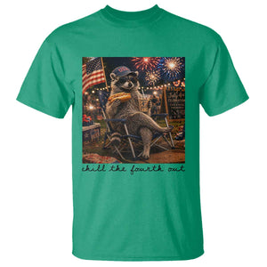 4th of July Raccoon T Shirt Chill The Fourth Out TS14 Irish Green Print Your Wear