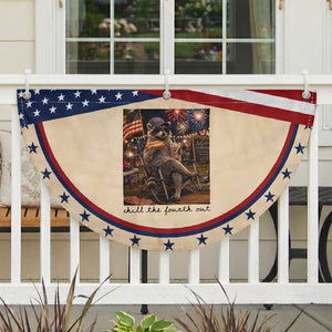 4th of July Raccoon Patriotic Fan Flag Chill The Fourth Out