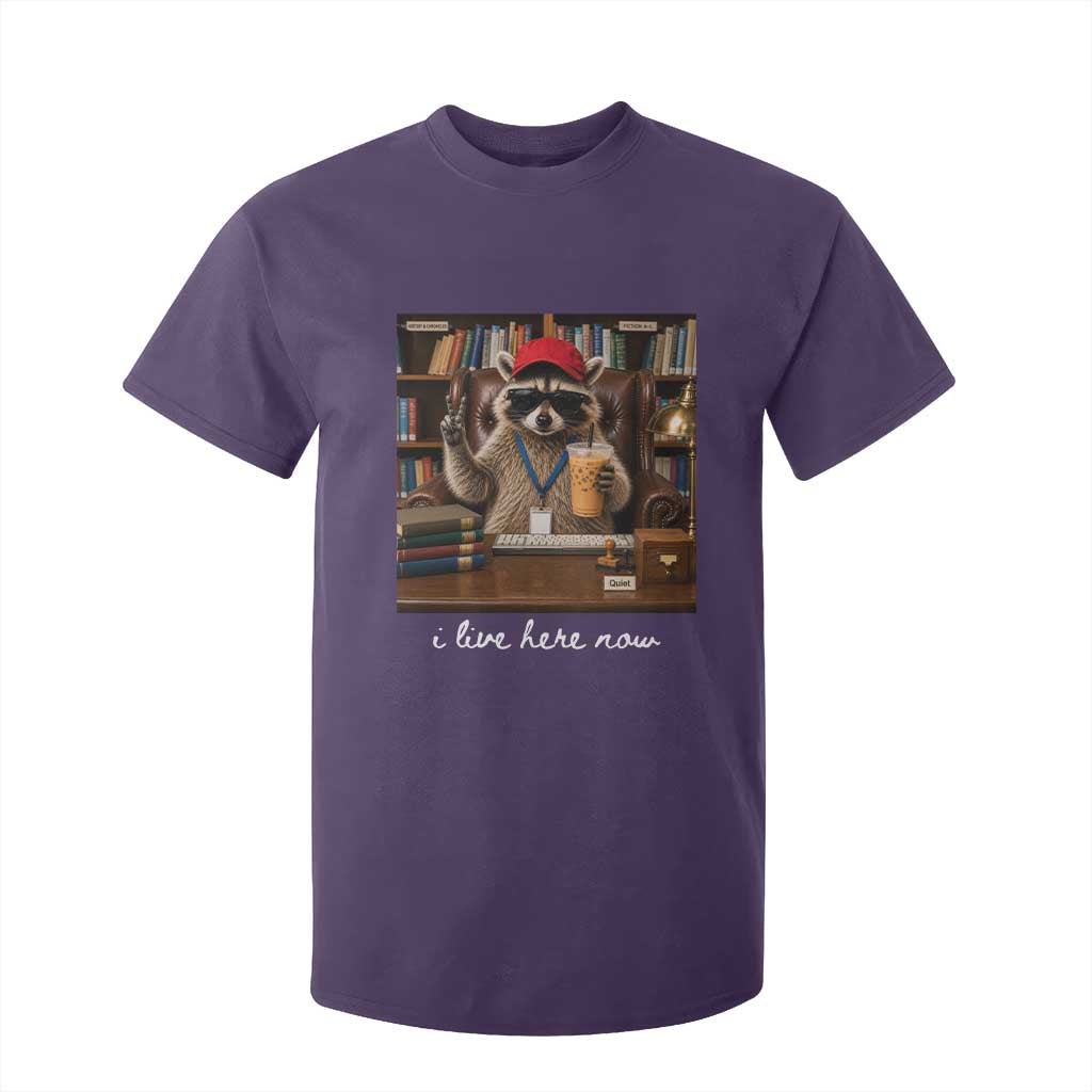 School Librarian T Shirt For Kid I Live Here Now Back to School