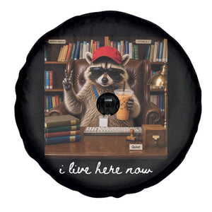 School Librarian Spare Tire Cover I Live Here Now Back to School