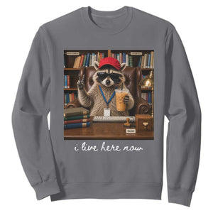 School Librarian Sweatshirt I Live Here Now Back to School