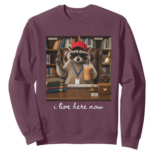 School Librarian Sweatshirt I Live Here Now Back to School