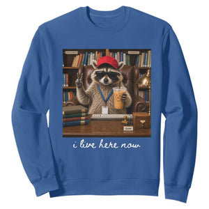 School Librarian Sweatshirt I Live Here Now Back to School