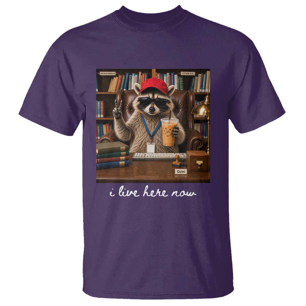School Librarian T Shirt I Live Here Now Back to School