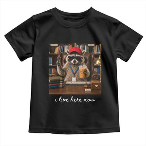 School Librarian Toddler T Shirt I Live Here Now Back to School