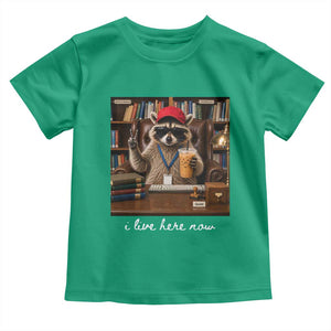 School Librarian Toddler T Shirt I Live Here Now Back to School