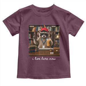 School Librarian Toddler T Shirt I Live Here Now Back to School
