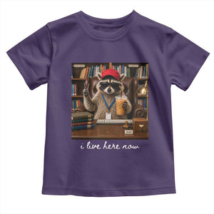 School Librarian Toddler T Shirt I Live Here Now Back to School