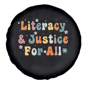 Literacy Justice for All Stop Book Banning Protect Librarian Spare Tire Cover TS14 Print Your Wear