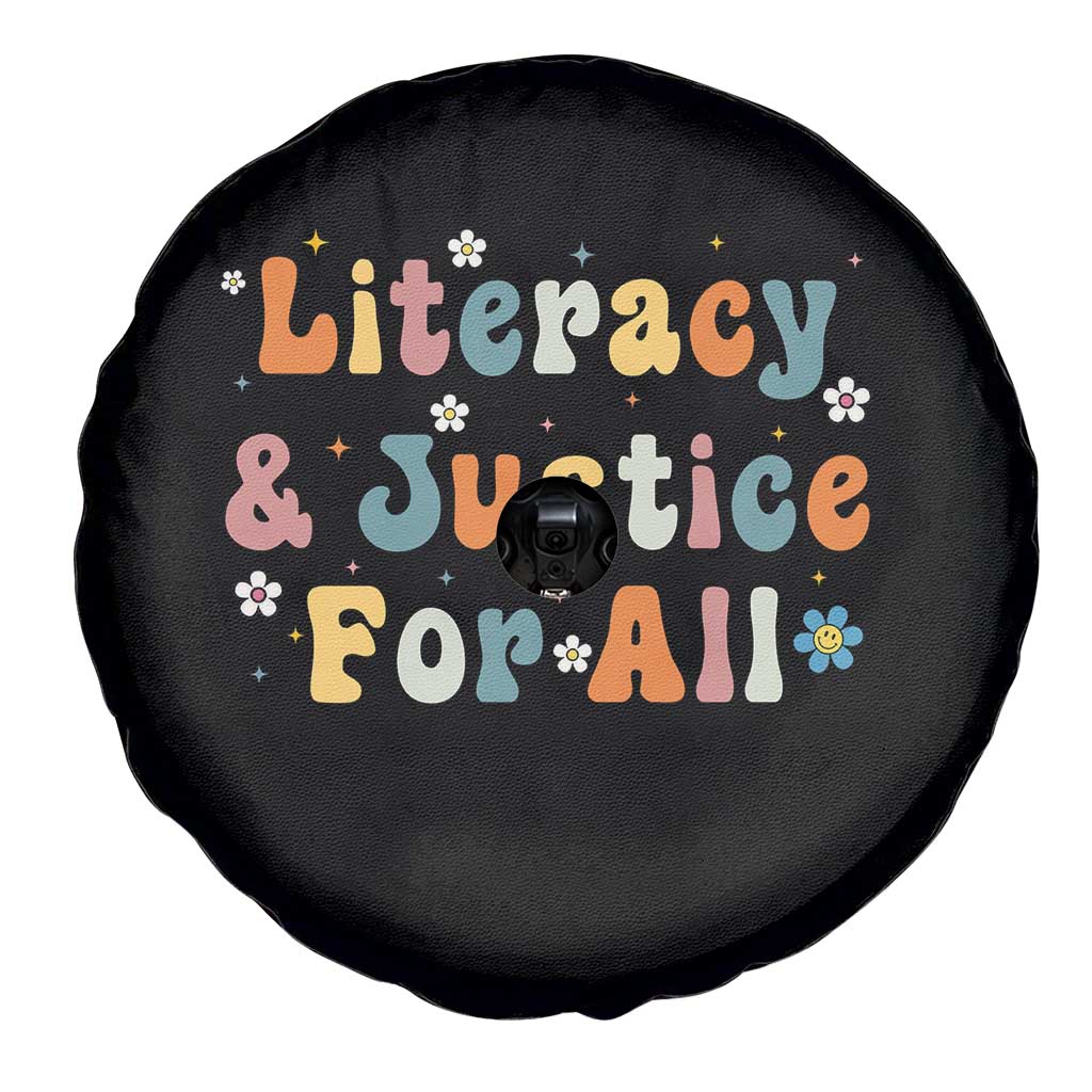 Literacy Justice for All Stop Book Banning Protect Librarian Spare Tire Cover TS14 Print Your Wear