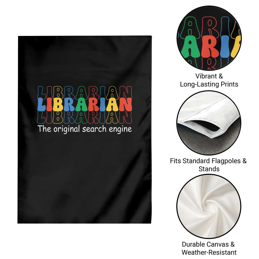 The Original Search Engine Garden Flag School Librarian Library Books TS14 Print Your Wear