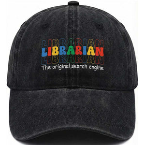 The Original Search Engine Washed Cotton Baseball Cap School Librarian Library Books TS14 Print Your Wear