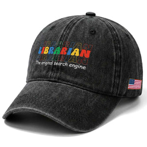 The Original Search Engine Washed Cotton Baseball Cap School Librarian Library Books TS14 Print Your Wear