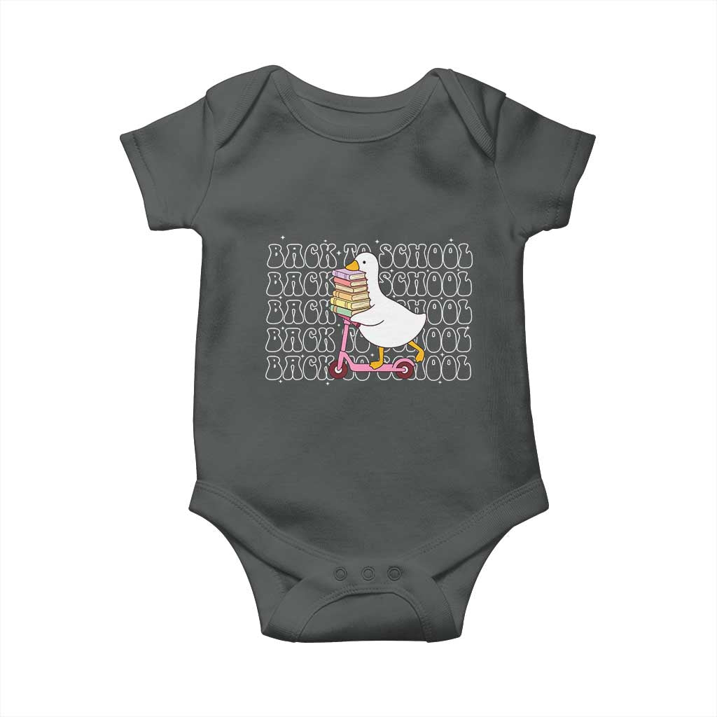 School Bus Driver Welcome Back to School Baby Onesie TS14 Dark Heather Print Your Wear