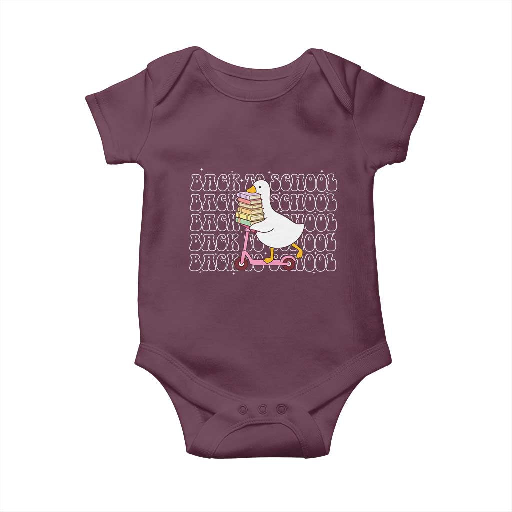 School Bus Driver Welcome Back to School Baby Onesie TS14 Maroon Print Your Wear