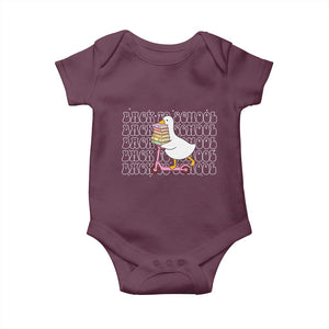 School Bus Driver Welcome Back to School Baby Onesie TS14 Maroon Print Your Wear