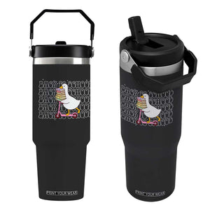 School Bus Driver Welcome Back to School Flip Straw Tumbler TS14 One Size: 30 oz Black Print Your Wear
