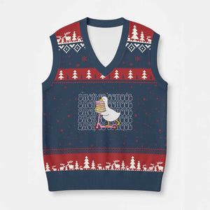 School Bus Driver Welcome Back to School V-Neck Knit Sweater Vest TS14 Navy Red Print Your Wear