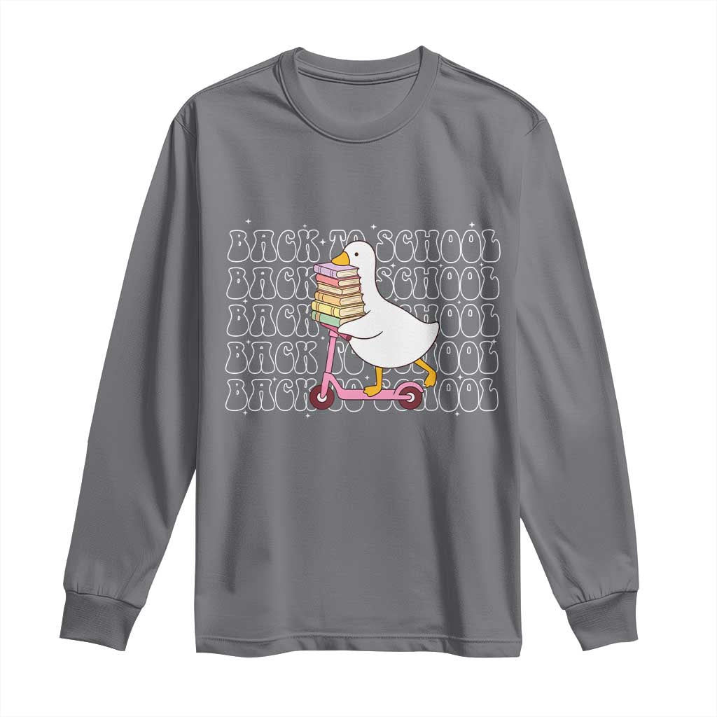 School Bus Driver Welcome Back to School Long Sleeve Shirt TS14 Charcoal Print Your Wear
